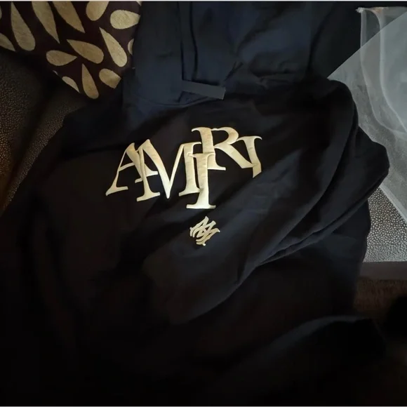 AMIRI stacked Black Hoodie